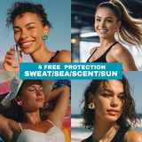 Twilight Violet Etchline Titanium Earrings