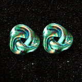 Aurora Green Mobius Titanium Earrings