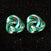 Aurora Green Mobius Titanium Earrings