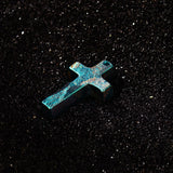 Aurora Green Cross Titanium Necklace
