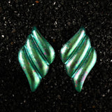 Aurora Green Libre Wing Titanium Earrings