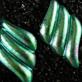 Aurora Green Libre Wing Titanium Earrings