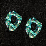 Aurora Green Orbit Titanium Earrings