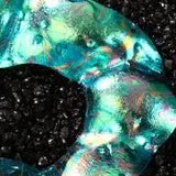 Aurora Green Orbit Titanium Earrings