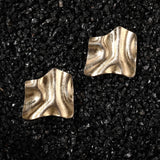 Dune Gold Etchline Titanium Earrings