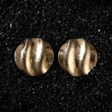 Dune Gold Flow Ripple Titanium Earrings