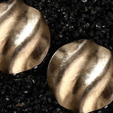 Dune Gold Flow Ripple Titanium Earrings