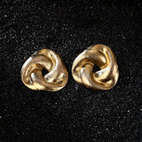 Dune Gold Mobius Titanium Earrings