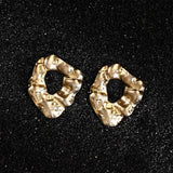 Dune Gold Orbit Titanium Earrings