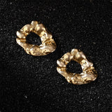 Dune Gold Orbit Titanium Earrings