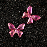 Raspberry Pink Papillon Titanium Earrings