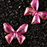 Raspberry Pink Papillon Titanium Earrings
