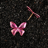 Raspberry Pink Papillon Titanium Earrings