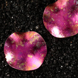 Raspberry Pink Drift Petal Titanium Earrings