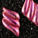 Raspberry Pink Libre Wing Titanium Earrings