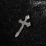 Titan Grey Oval Cross Titanium Necklace