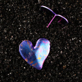 Twilight Violet Amora Titanium Earrings