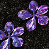 Twilight Violet Floreia Titanium Earrings