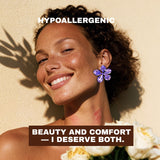 Twilight Violet Floreia Titanium Earrings