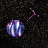 Twilight Violet Flow Ripple Titanium Earrings