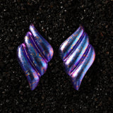 Twilight Violet Libre Wing Titanium Earrings
