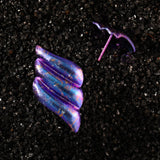 Twilight Violet Libre Wing Titanium Earrings