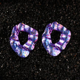 Twilight Violet Orbit Titanium Earrings