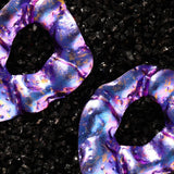 Twilight Violet Orbit Titanium Earrings