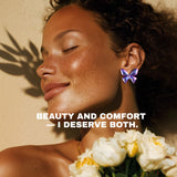 Twilight Violet Papillon Titanium Earrings