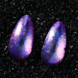 Twilight Violet Teardrop Titanium Earrings