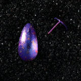 Twilight Violet Teardrop Titanium Earrings